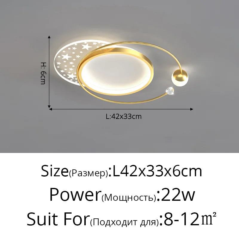 plafonnier led doré style nordique créatif pour toute la maison