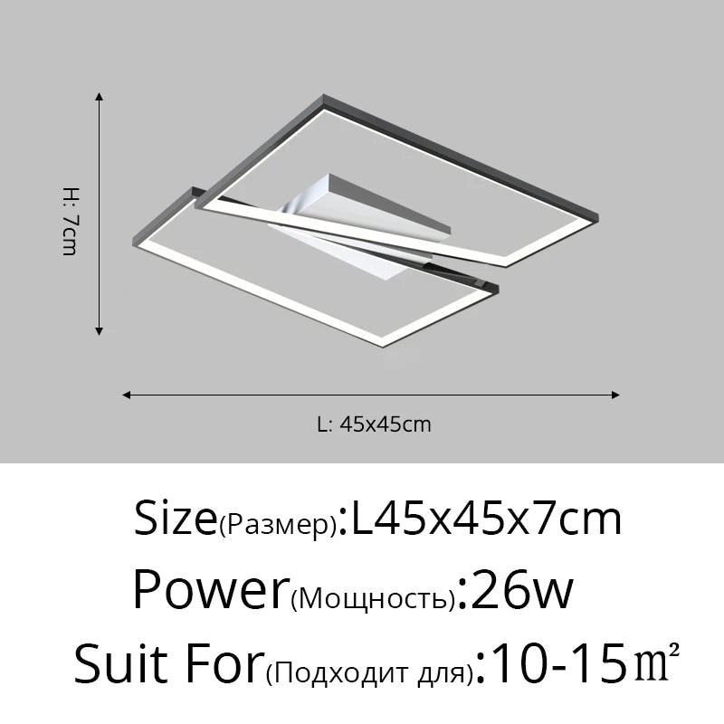 plafonnier led en aluminium éclairage décoratif pour intérieur