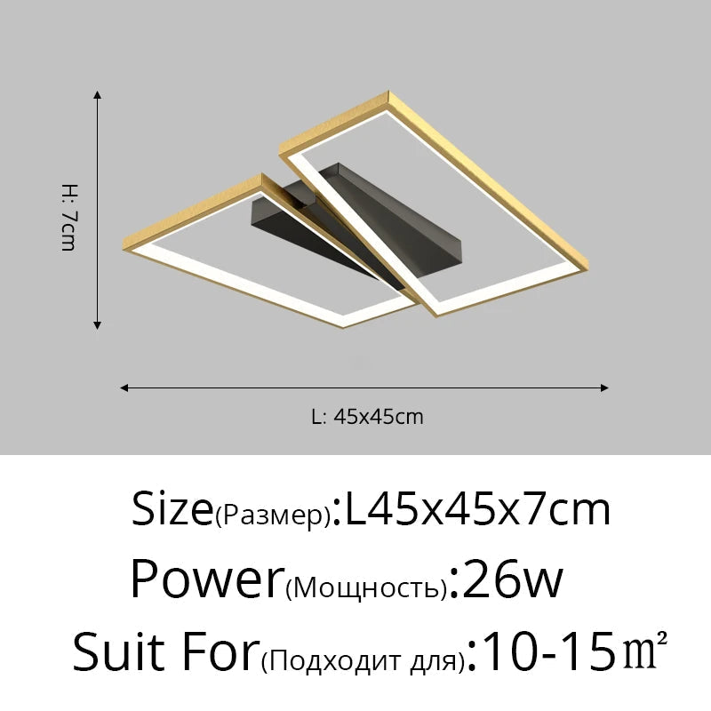 plafonnier led en aluminium éclairage décoratif pour intérieur