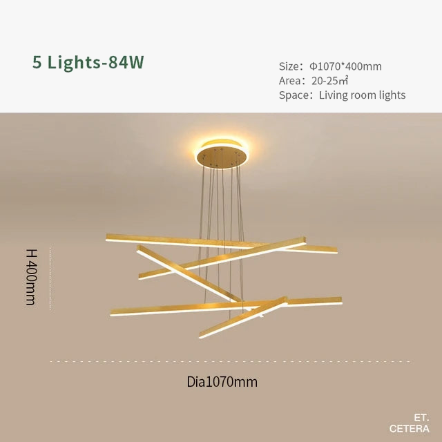 plafonnier led en aluminium 	 design décoratif