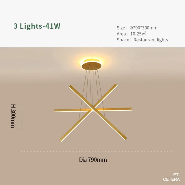plafonnier led en aluminium 	 design décoratif