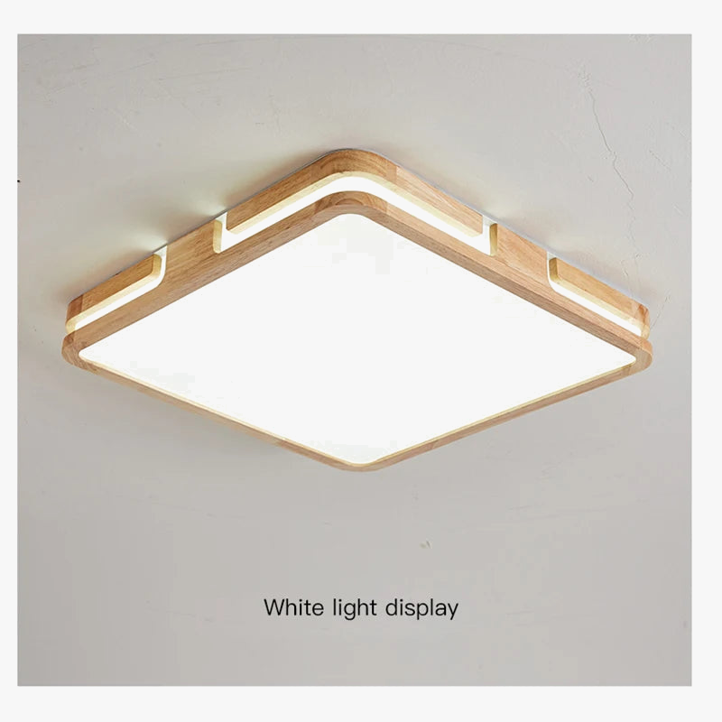plafonnier led en bois design moderne intelligent et élégant