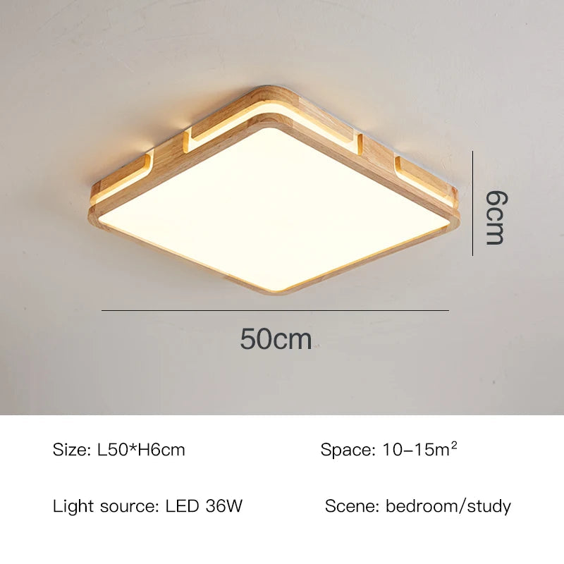 plafonnier led en bois design moderne intelligent et élégant