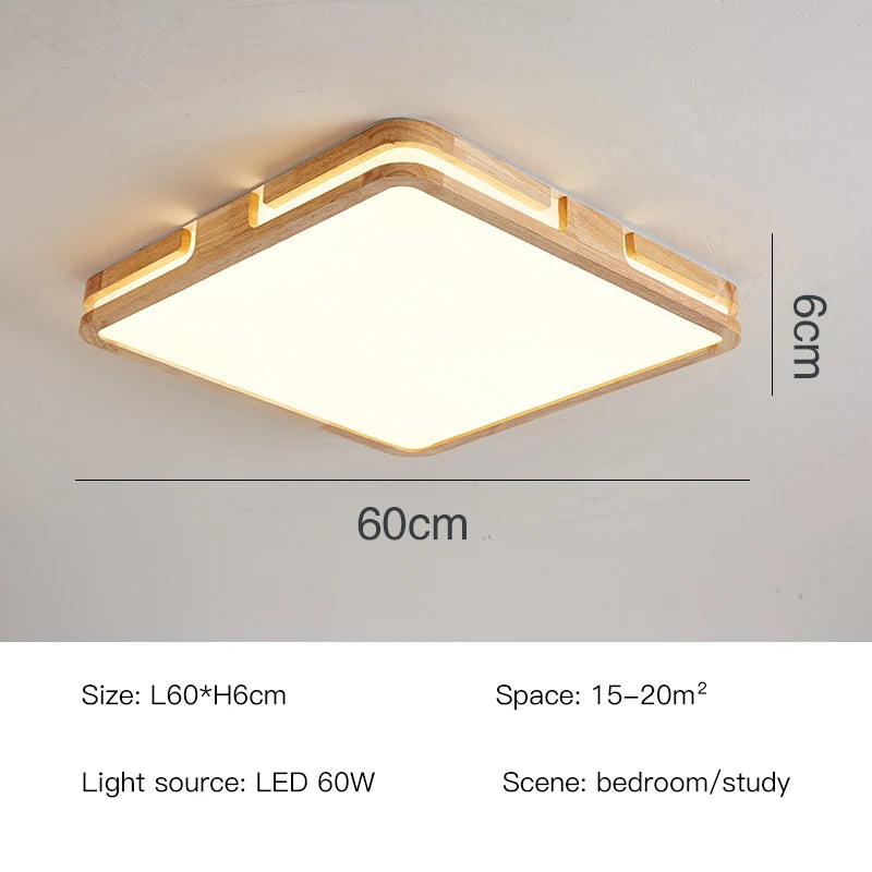 plafonnier led en bois design moderne intelligent et élégant