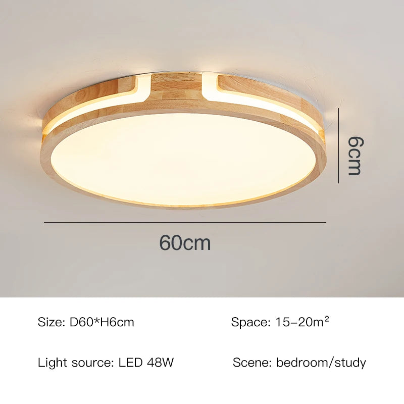 plafonnier led en bois design moderne intelligent et élégant
