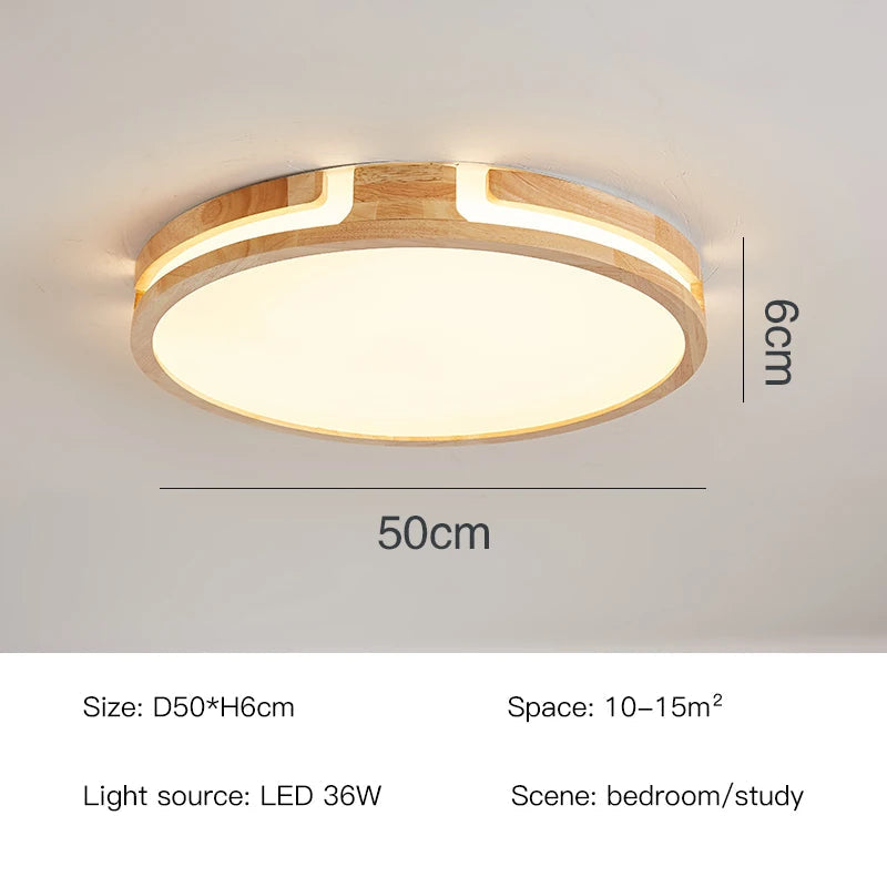 plafonnier led en bois design moderne intelligent et élégant