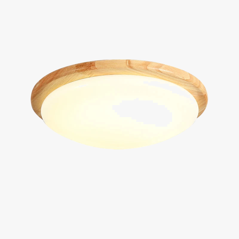 plafonnier led en bois massif avec luminosité variable pour intérieur