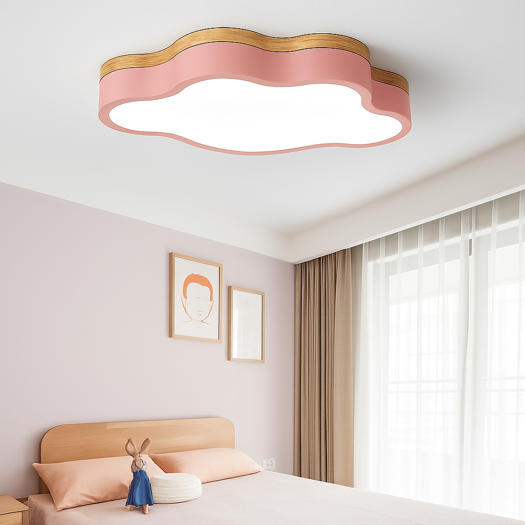 Plafonnier LED en bois nuage Botimi