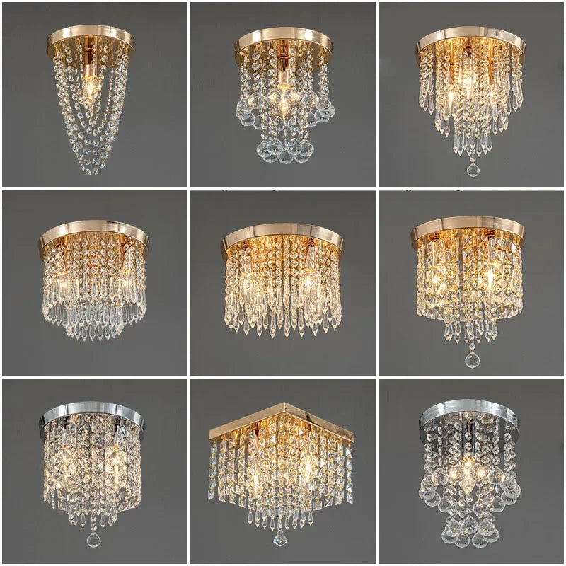 plafonnier led en bois style bohème moderne avec cristal élégant