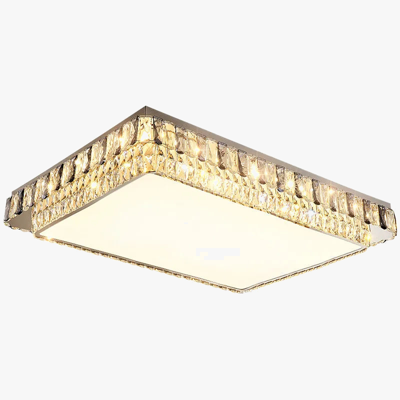 plafonnier led en cristal de luxe rond moderne