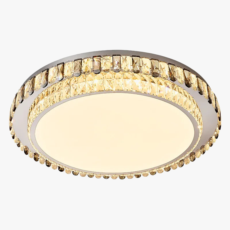 plafonnier led en cristal de luxe rond moderne