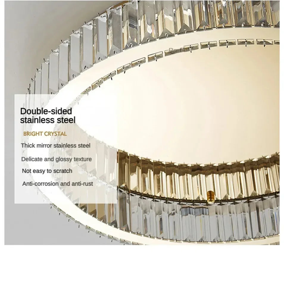 plafonnier led en cristal design simple pour éclairage intérieur