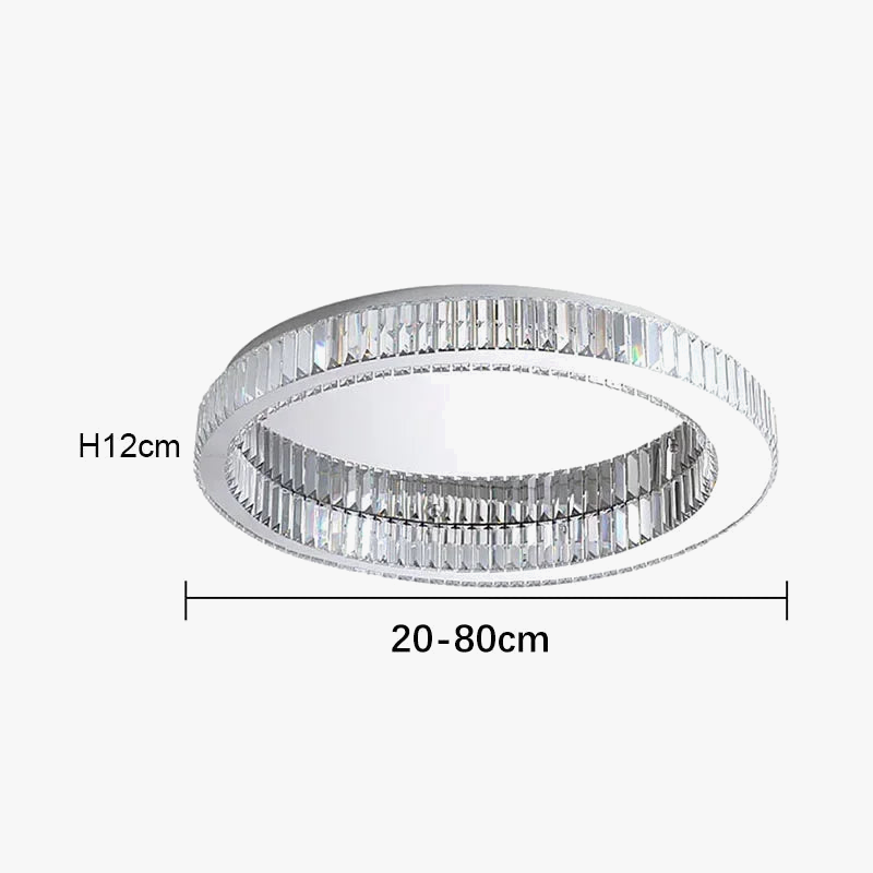 plafonnier led en cristal design simple pour éclairage intérieur