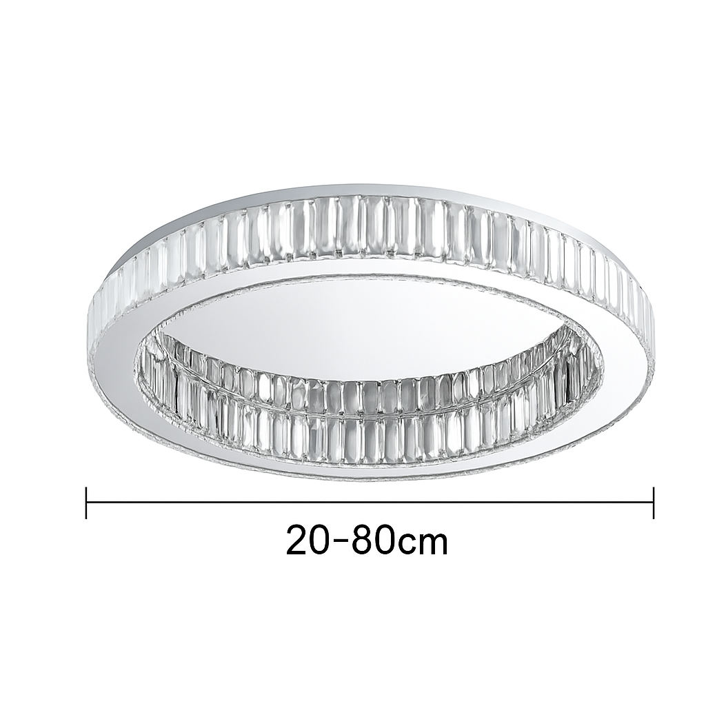 plafonnier led en cristal italien design haut de gamme pour décoration intérieure