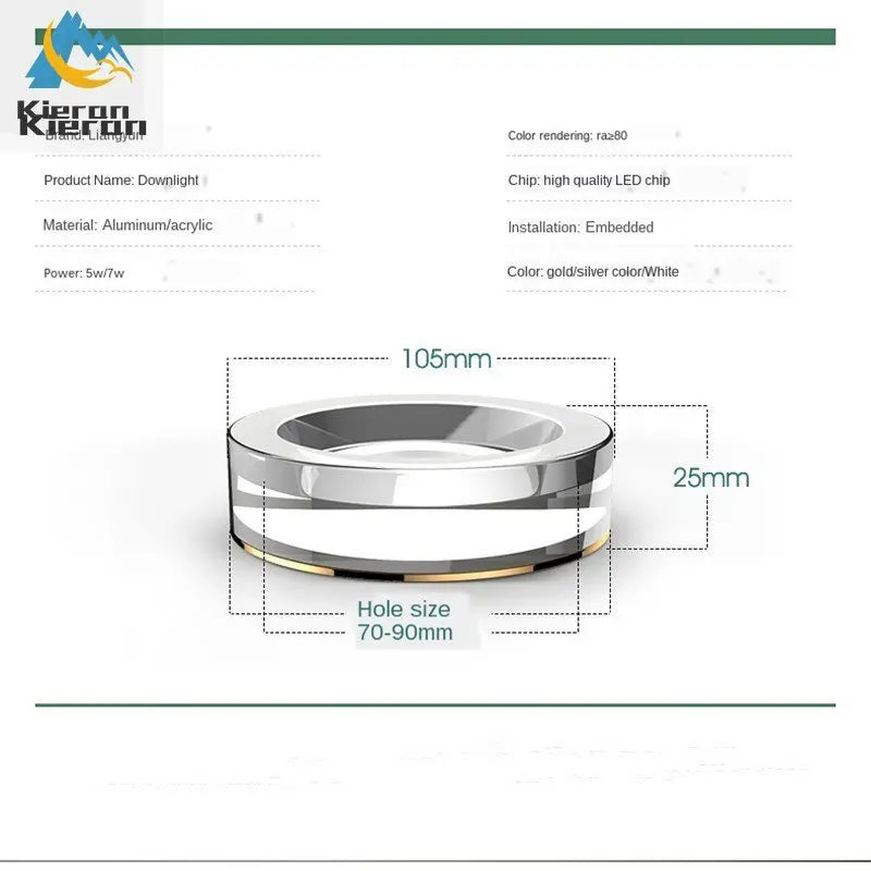plafonnier led en cristal spot intégré luminaires