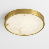 Plafonnier led en marbre fin design simple et moderne en cuivre brossé