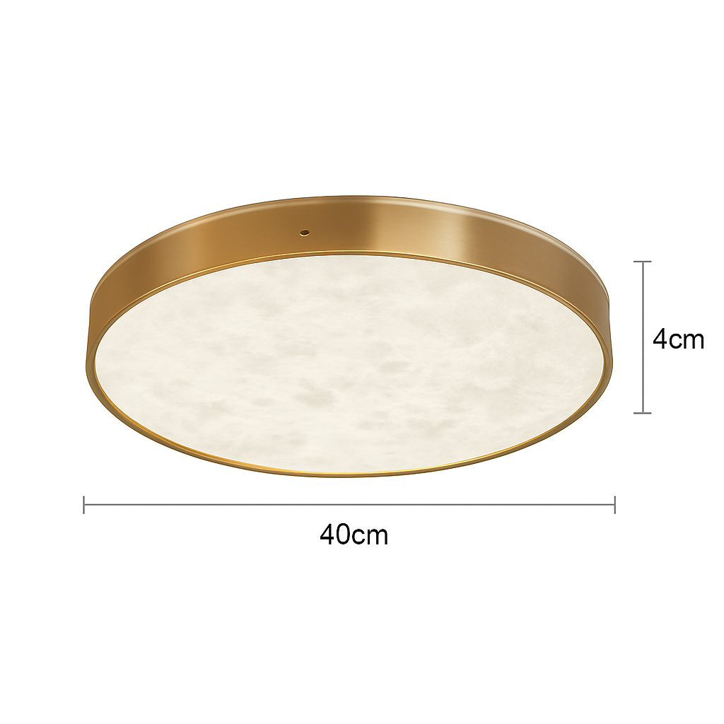 plafonnier led en marbre fin design simple et moderne en cuivre brossé