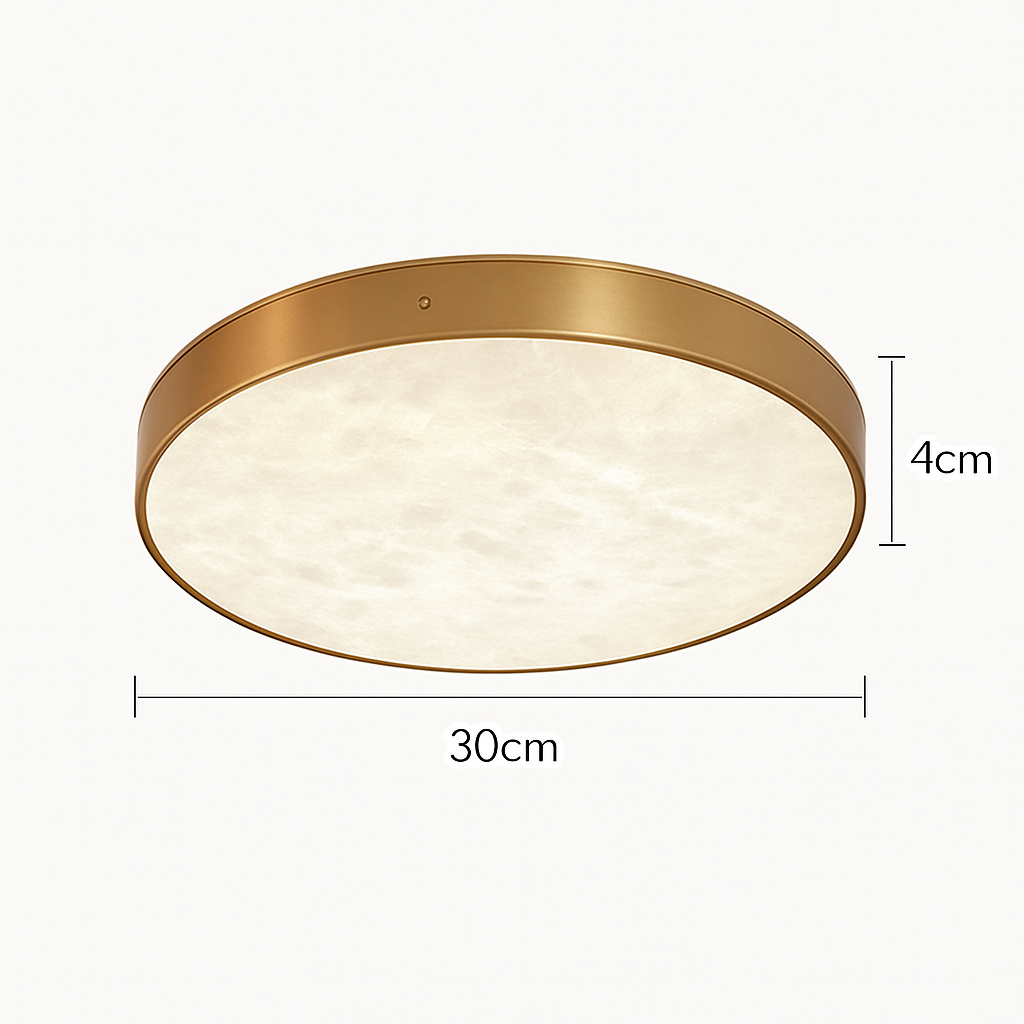 plafonnier led en marbre fin design simple et moderne en cuivre brossé