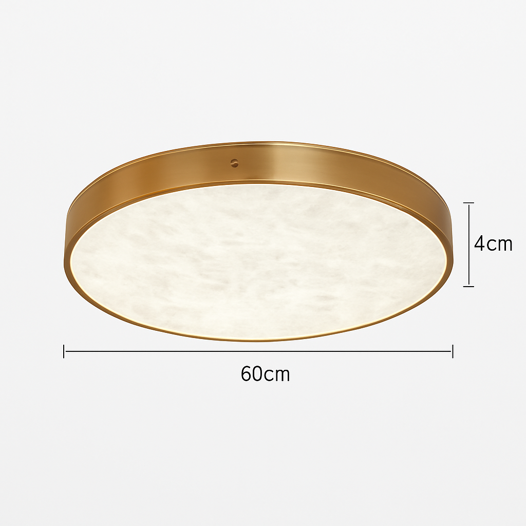 plafonnier led en marbre fin design simple et moderne en cuivre brossé