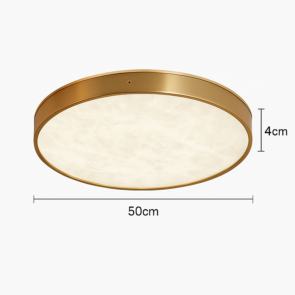 plafonnier led en marbre fin design simple et moderne en cuivre brossé