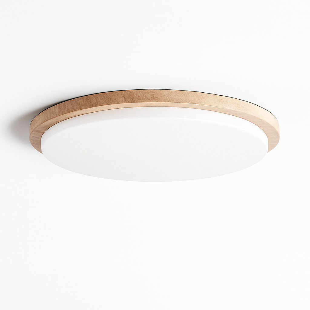 Plafonnier Led en travertin jaune