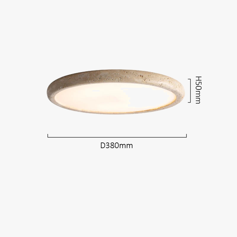 Plafonnier Led en travertin jaune