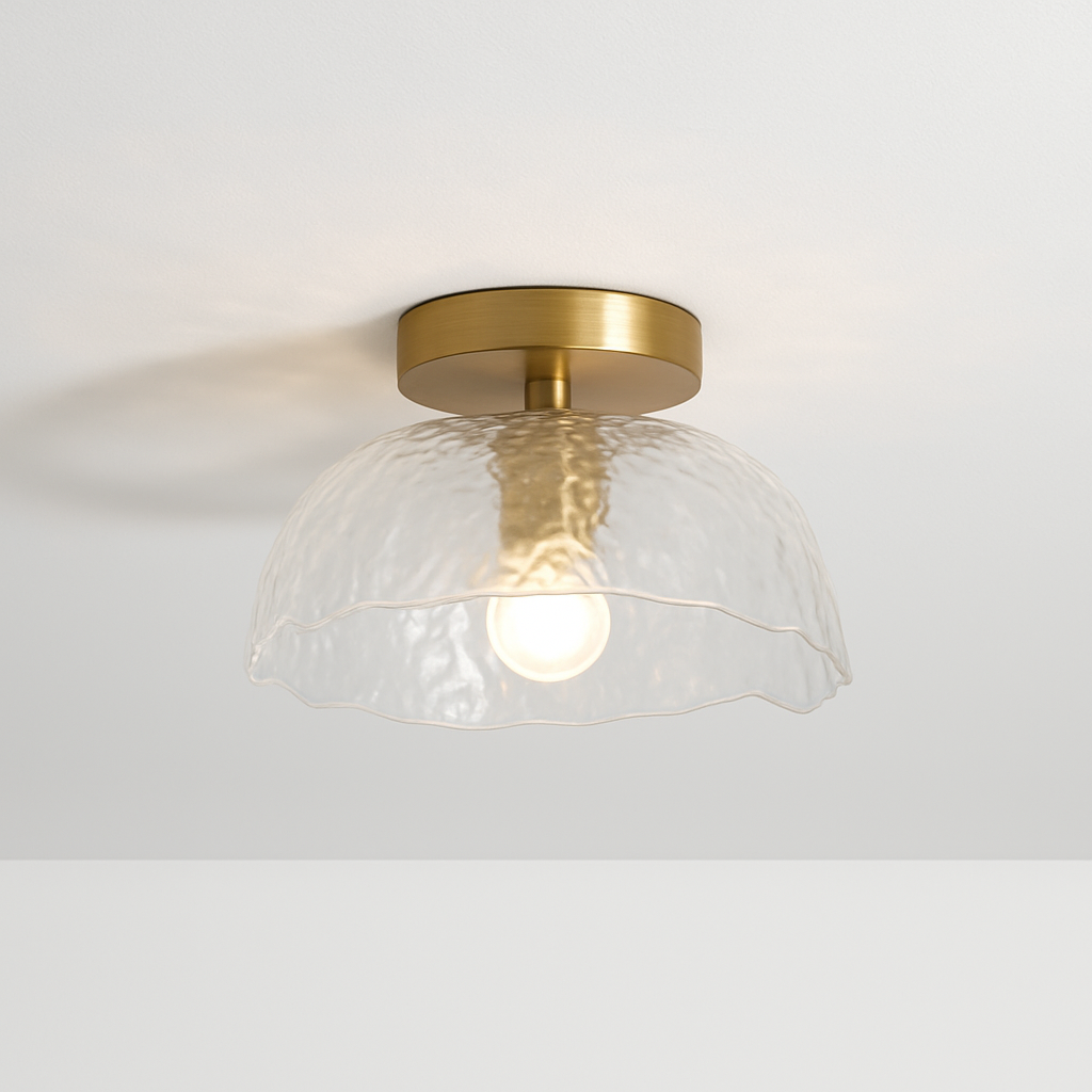 Plafonnier Led en verre au design moderne