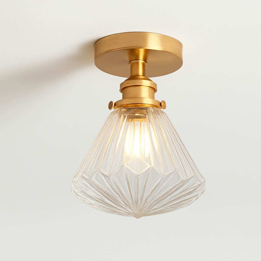 Plafonnier Led en verre au design moderne