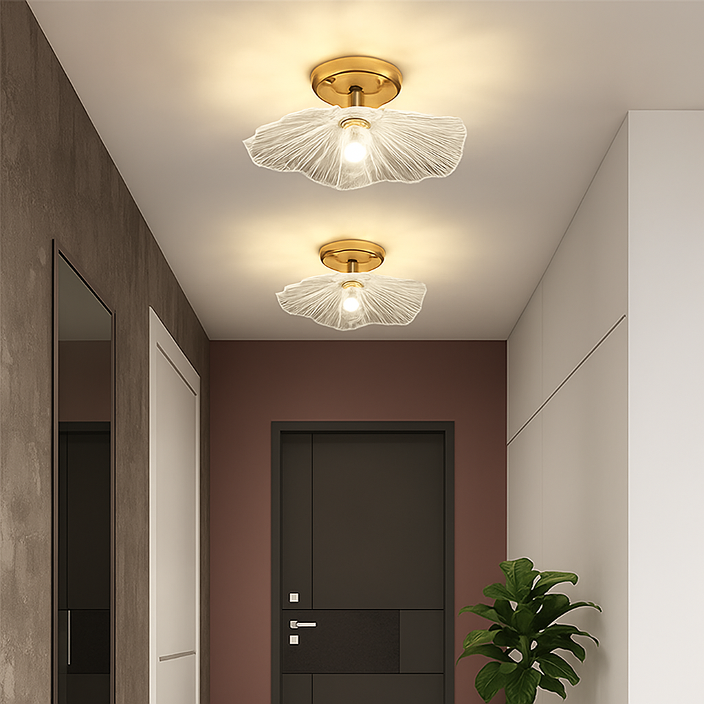 Plafonnier Led en verre au design moderne