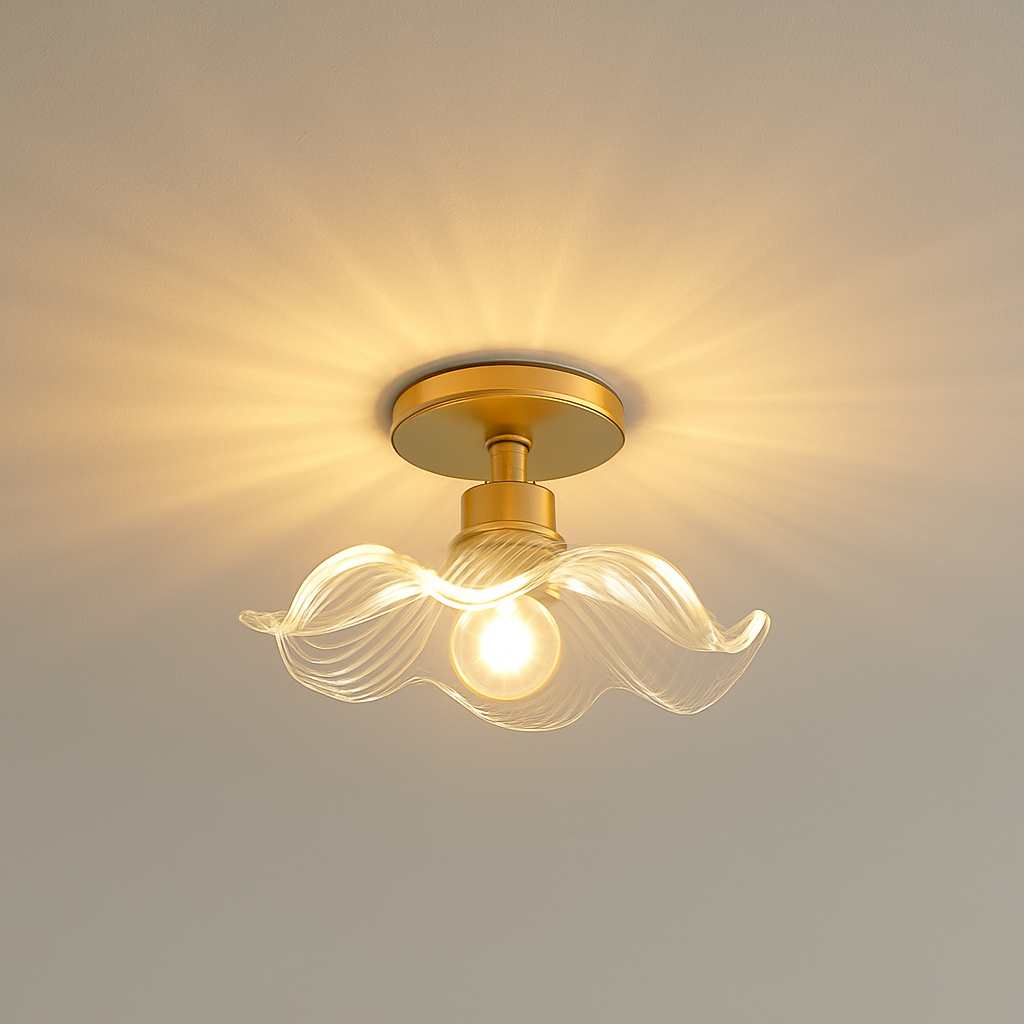 Plafonnier Led en verre au design moderne