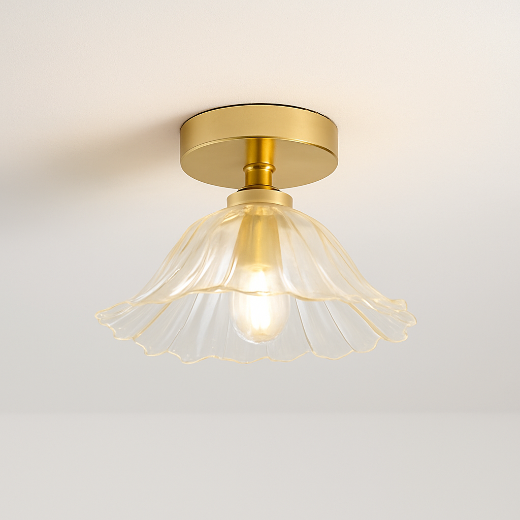 Plafonnier Led en verre au design moderne