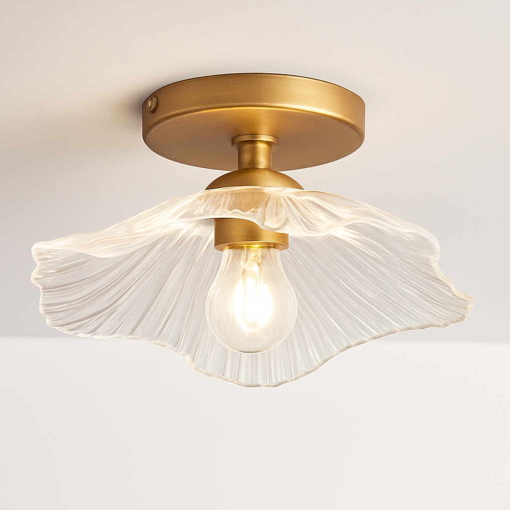 Plafonnier Led en verre au design moderne