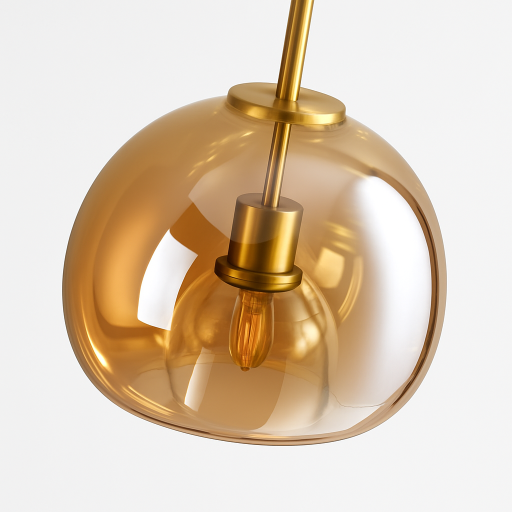 Plafonnier LED en verre au design moderne