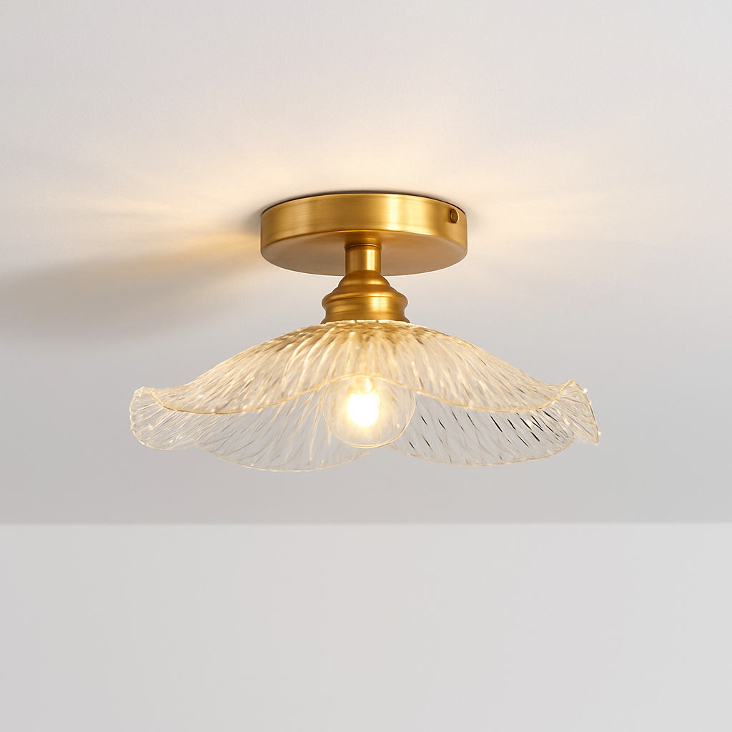 Plafonnier Led en verre au design moderne