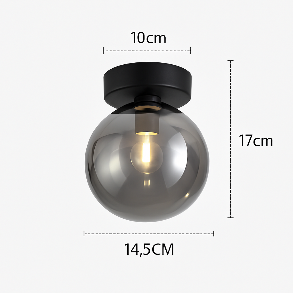 Plafonnier LED en verre au design moderne