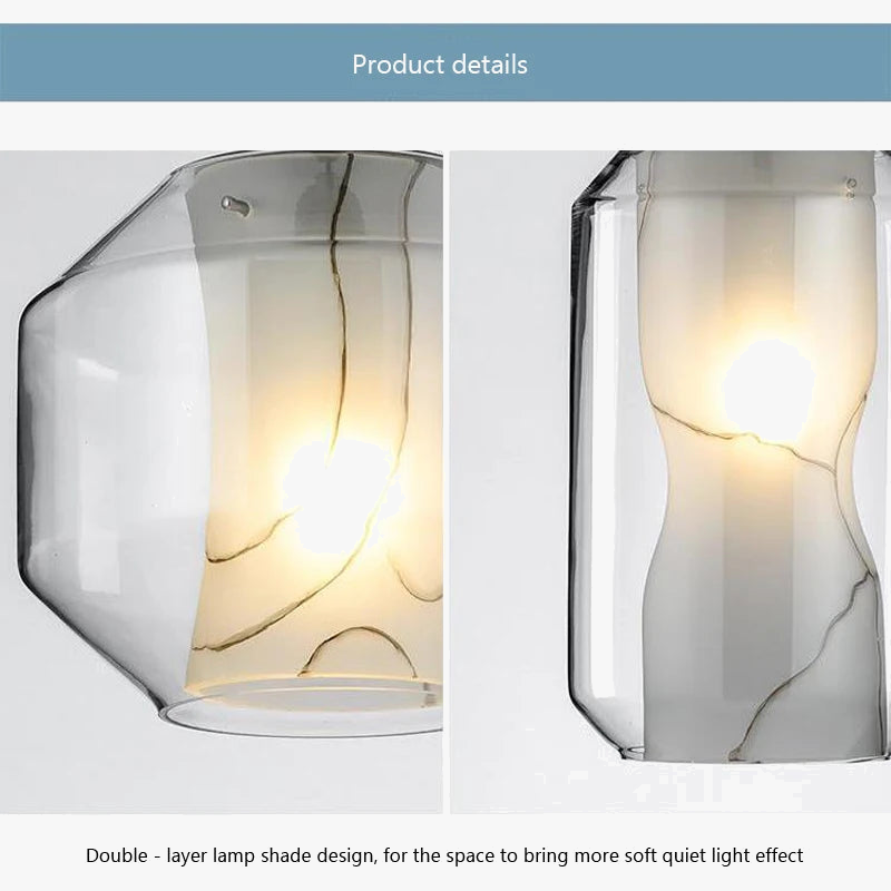 plafonnier led en verre design nordique simple luminaire décoratif intérieur