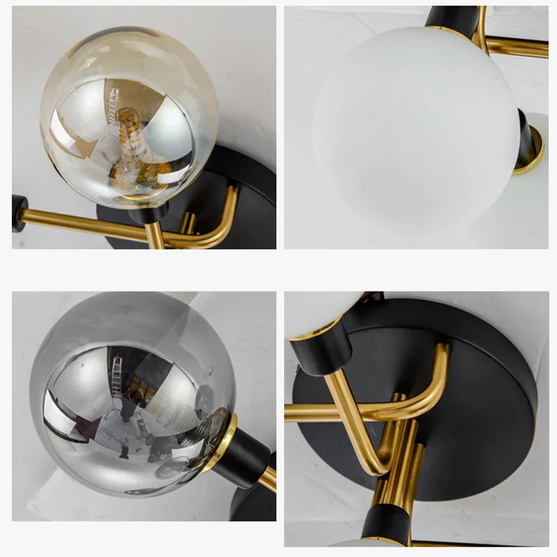 plafonnier led en verre design pour décoration intérieure
