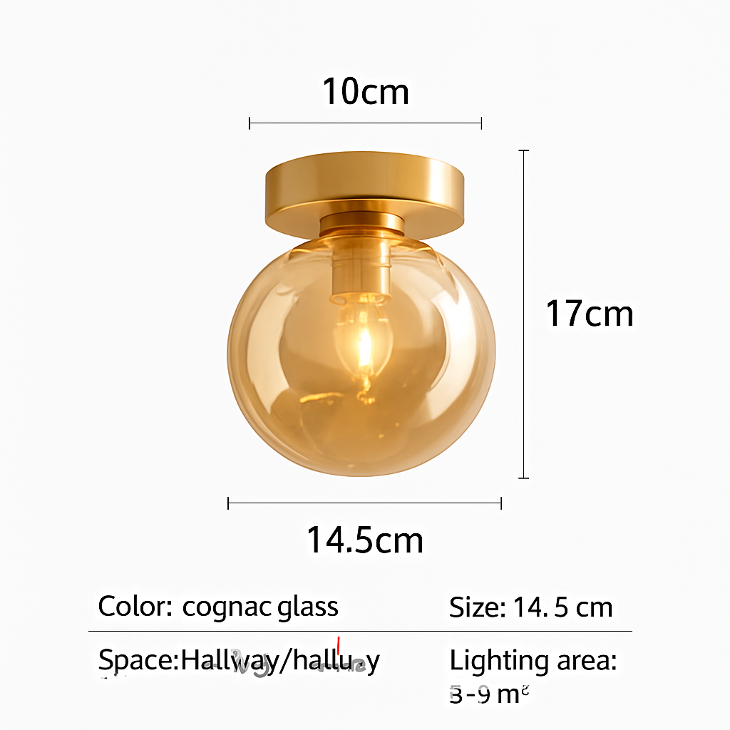 Plafonnier LED en verre minimaliste moderne