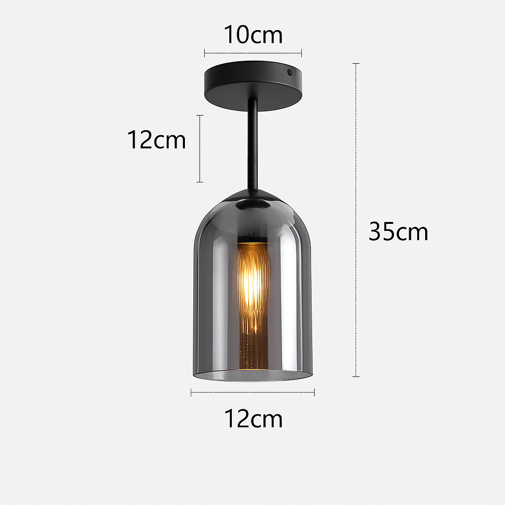 Plafonnier LED en verre minimaliste moderne