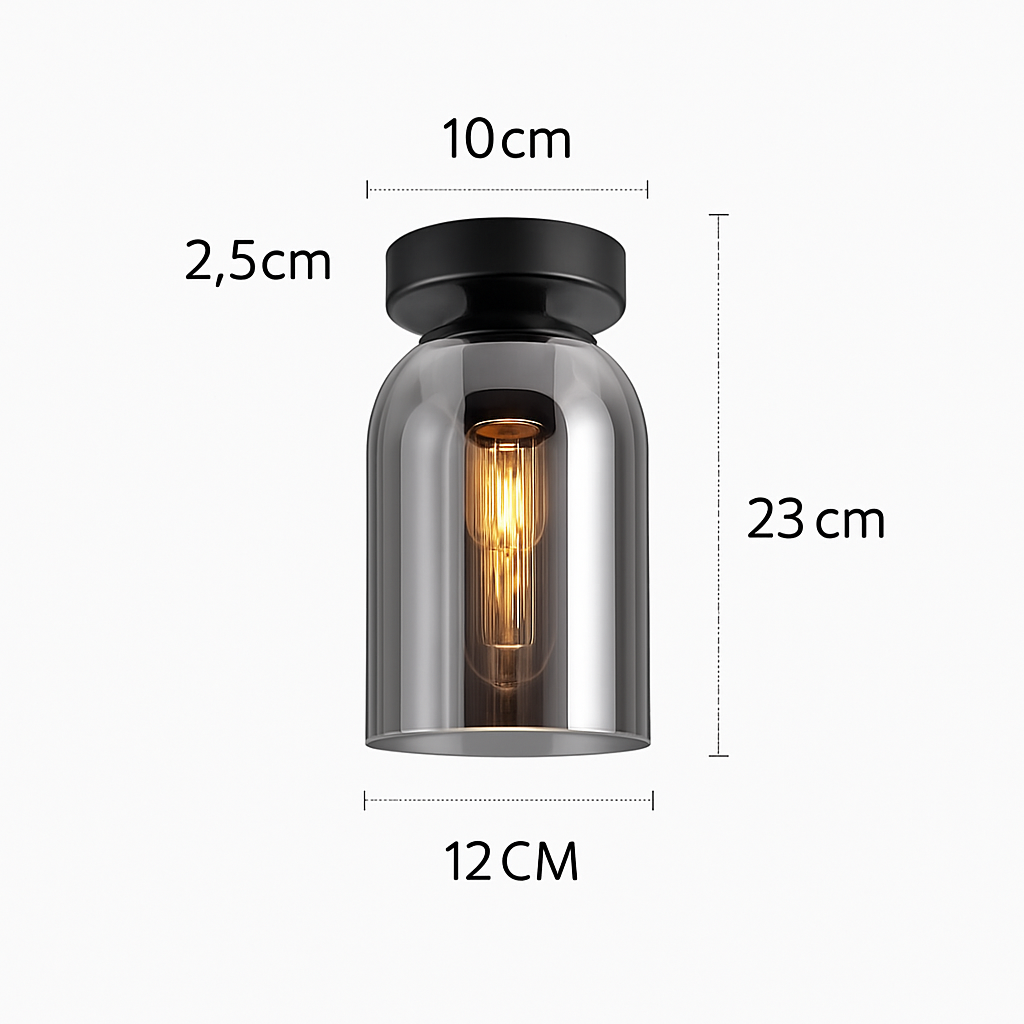 Plafonnier LED en verre minimaliste moderne