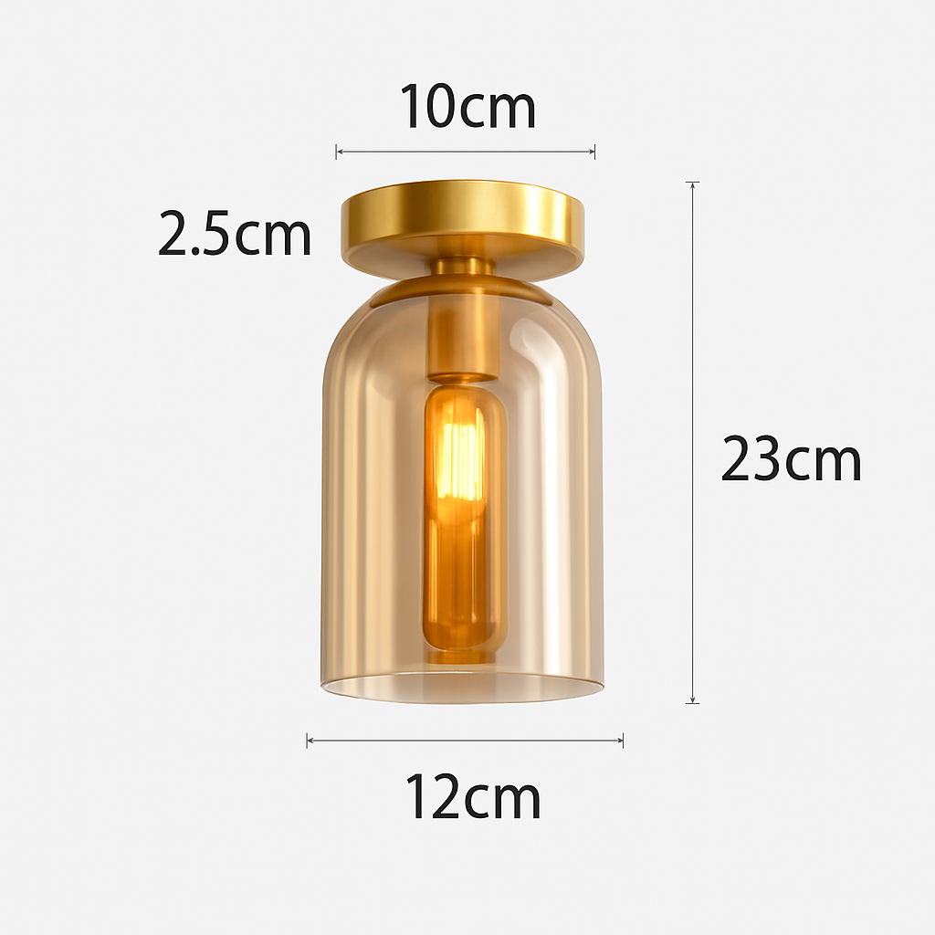 Plafonnier LED en verre minimaliste moderne