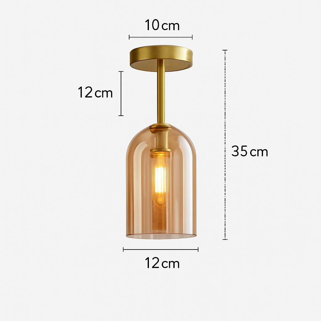 Plafonnier LED en verre minimaliste moderne