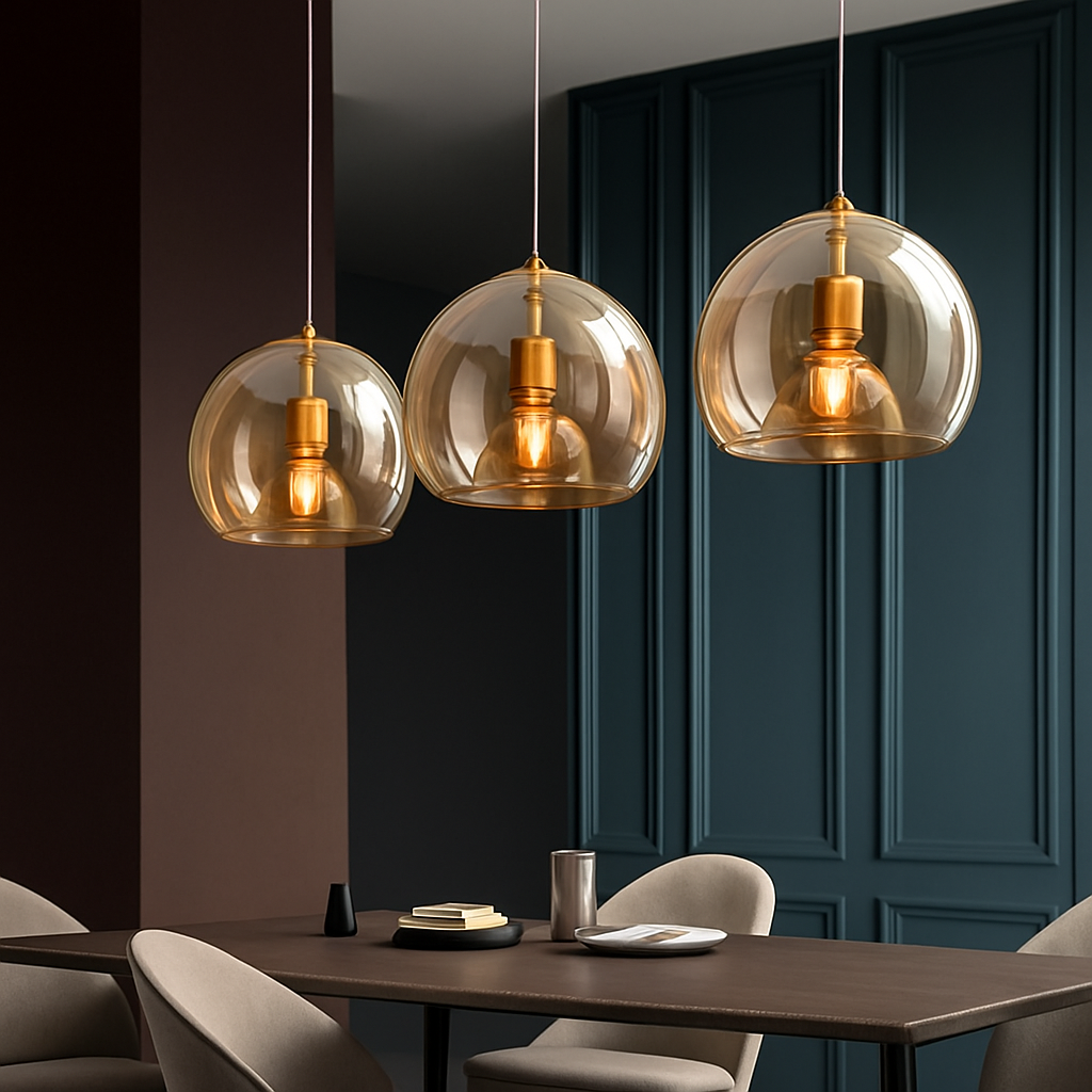 Plafonnier LED en verre minimaliste moderne
