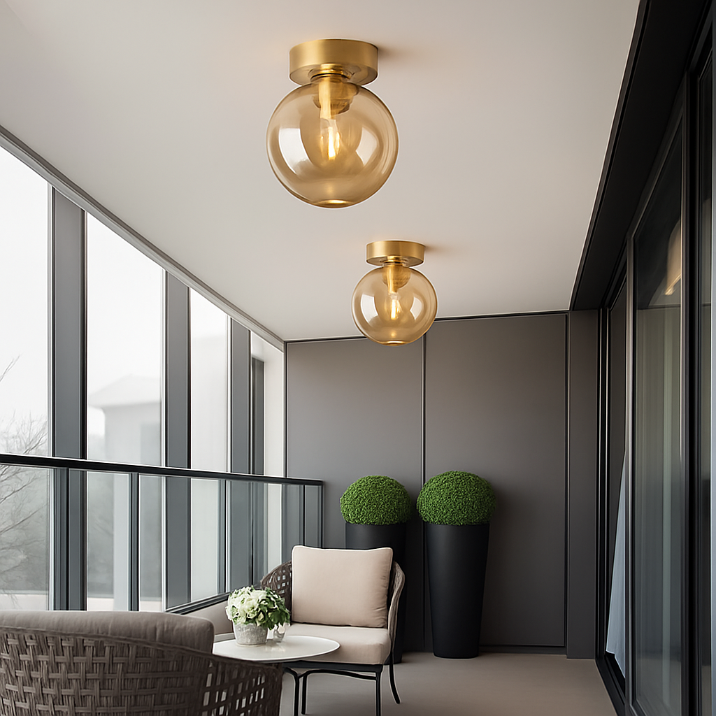 Plafonnier LED en verre minimaliste moderne