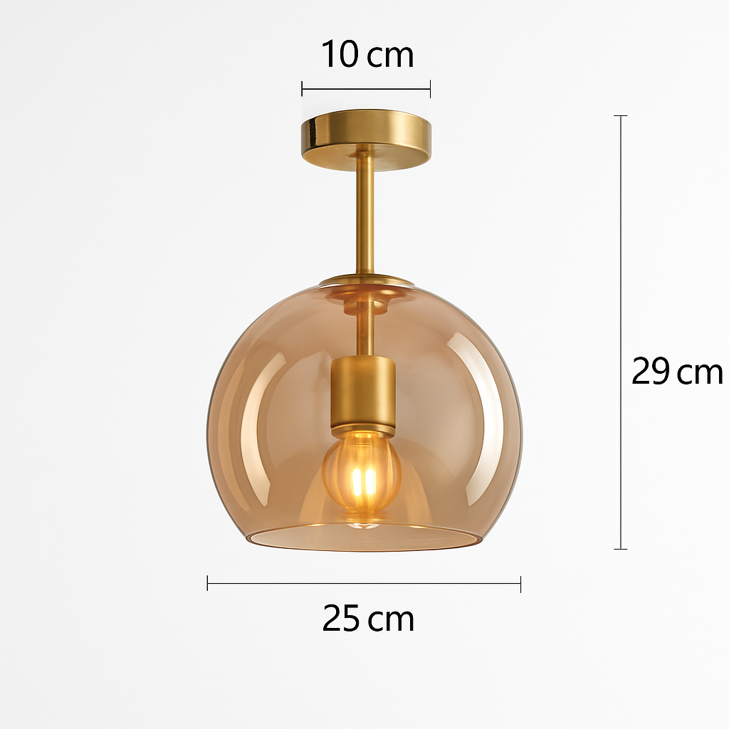 Plafonnier LED en verre minimaliste moderne