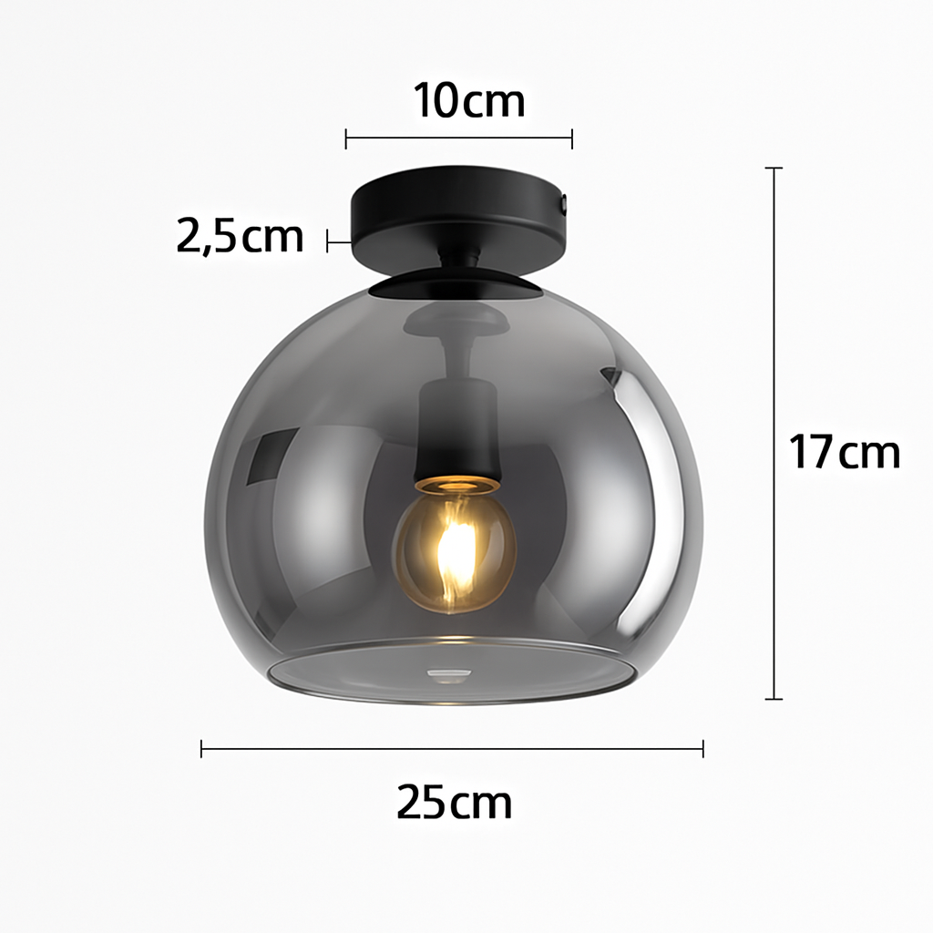 Plafonnier LED en verre minimaliste moderne