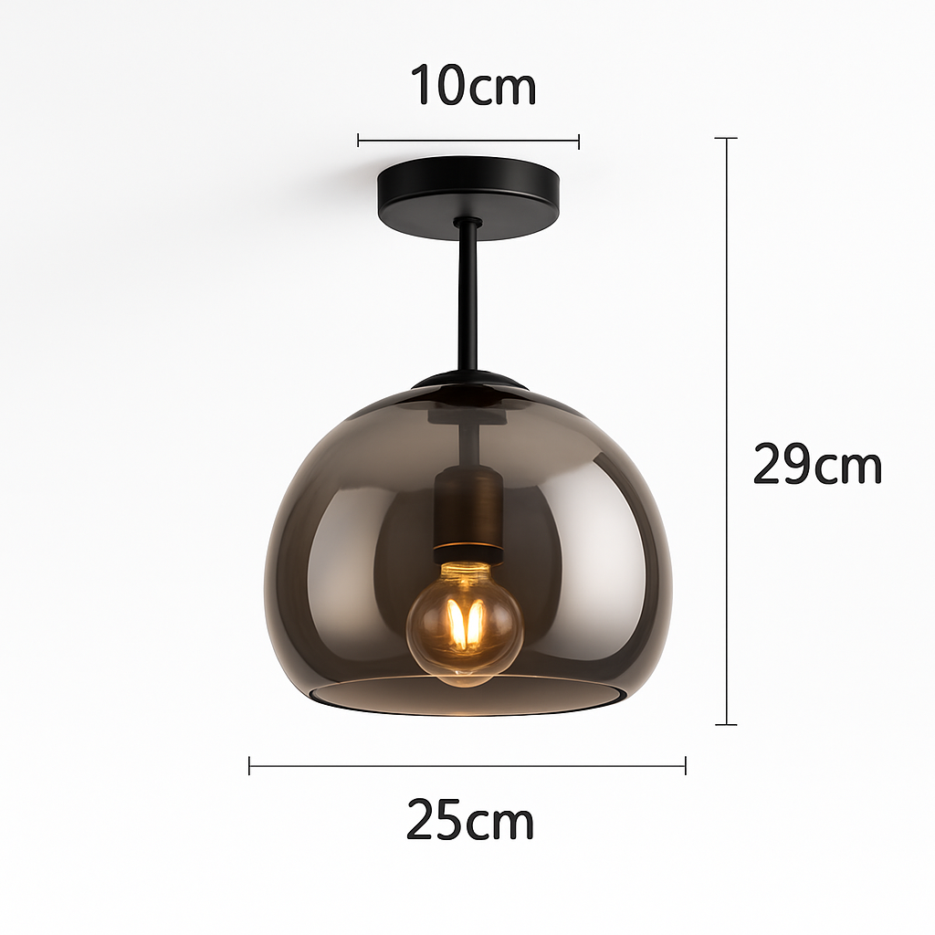 Plafonnier LED en verre minimaliste moderne