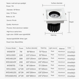 plafonnier led encastré anti-éblouissant pour intérieur et bureau