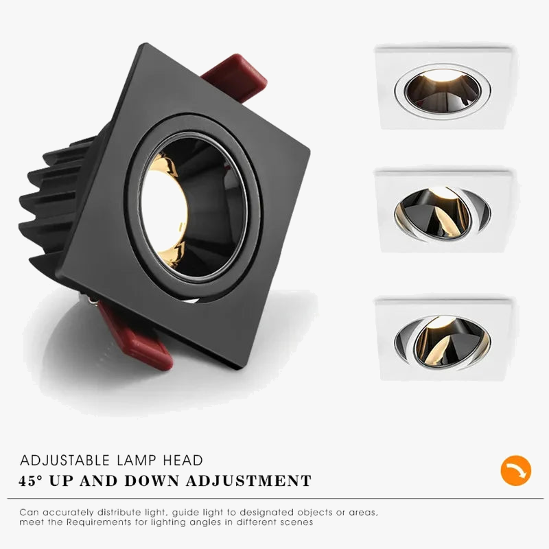 plafonnier led encastré anti-éblouissement pour intérieur moderne
