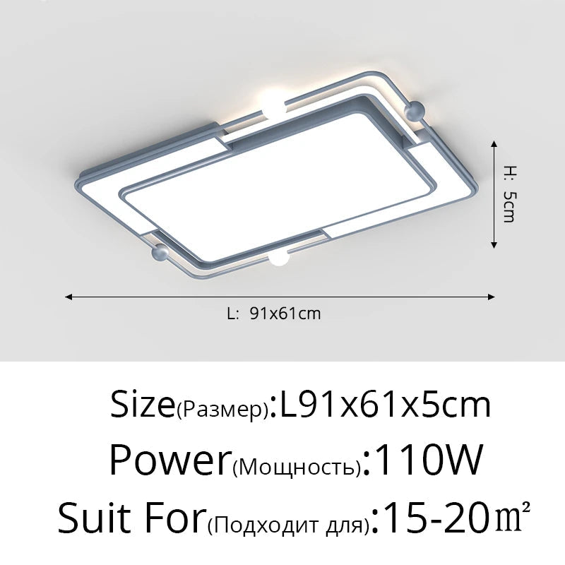 plafonnier led encastré carré moderne simple créatif